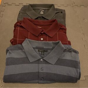Lot of 3 Short Sleeve Polos Van Heusen Shirt Mens Size 2XL Big Tall Collared